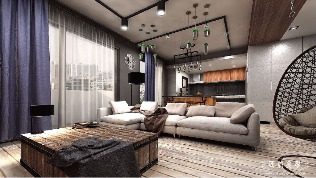 施展空間的原始面貌，衝擊材質構造的工業風格